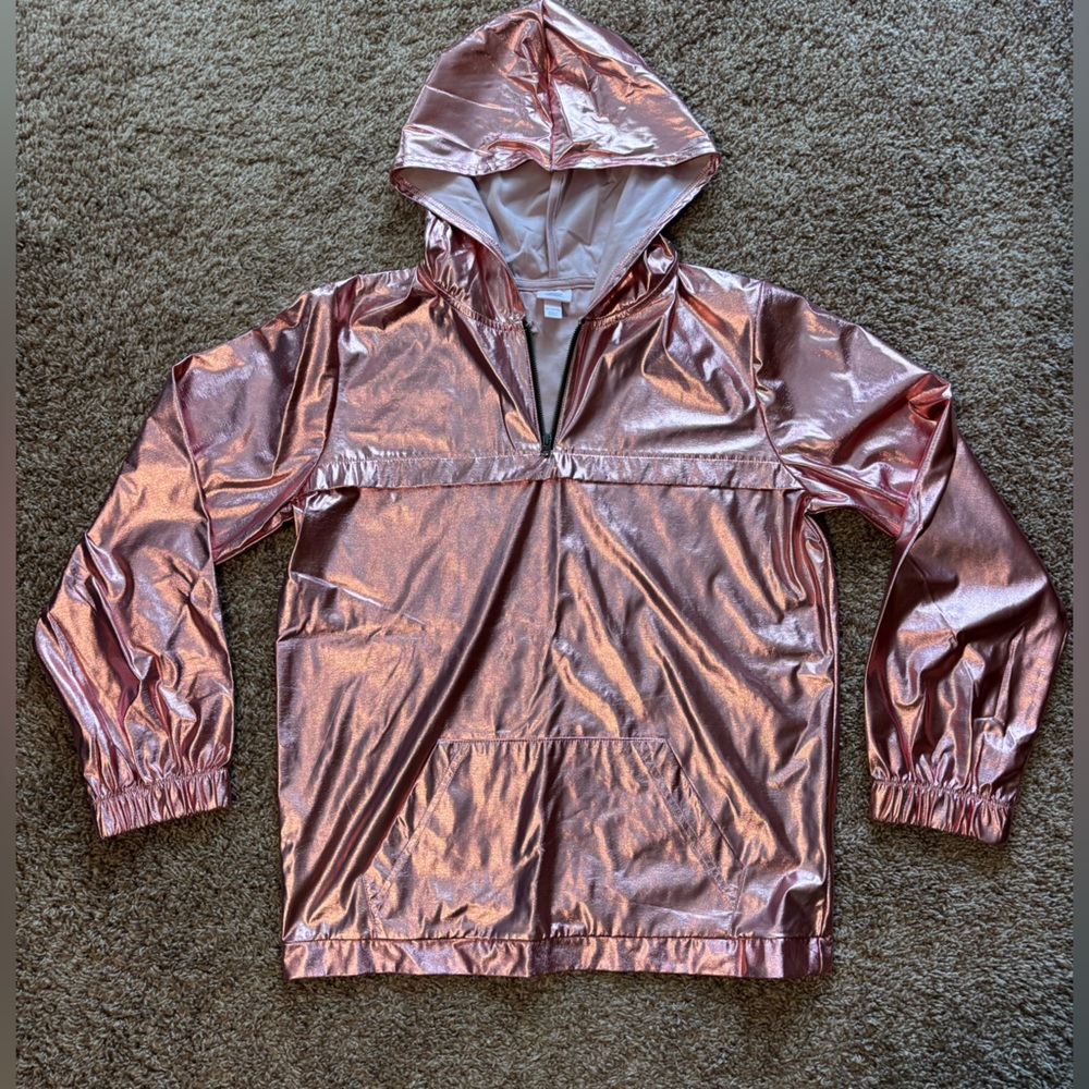 Girl’s More Than Magic Metallic Pink Pullover Jacket Size 14/16